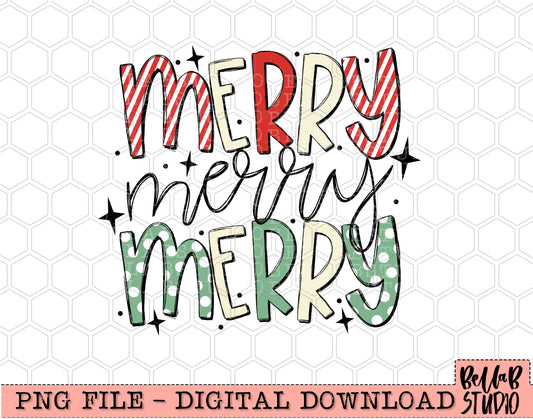 Merry Merry Merry PNG Design