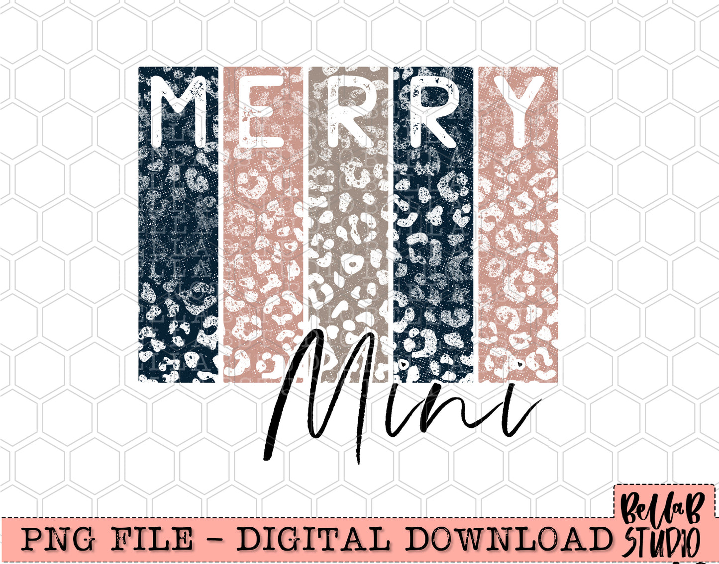 Merry Mini Leopard PNG Design