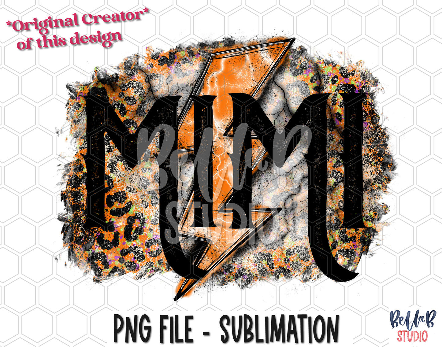 Lightning Bolt Mimi Sublimation Design