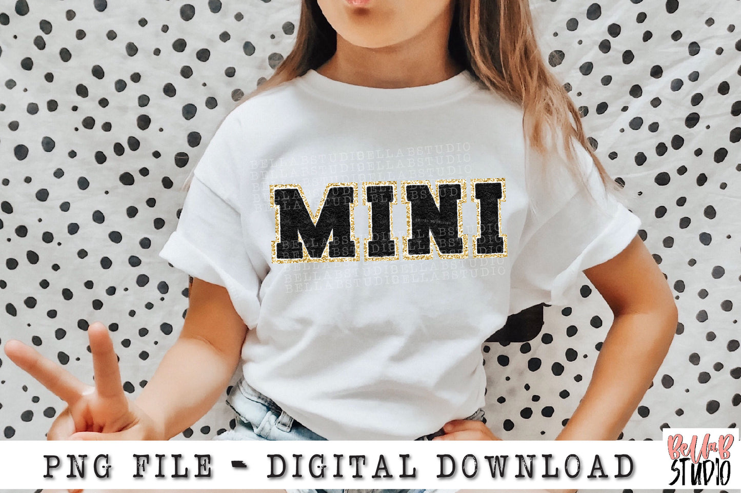 Black Chenille - MINI PNG Sublimation Design