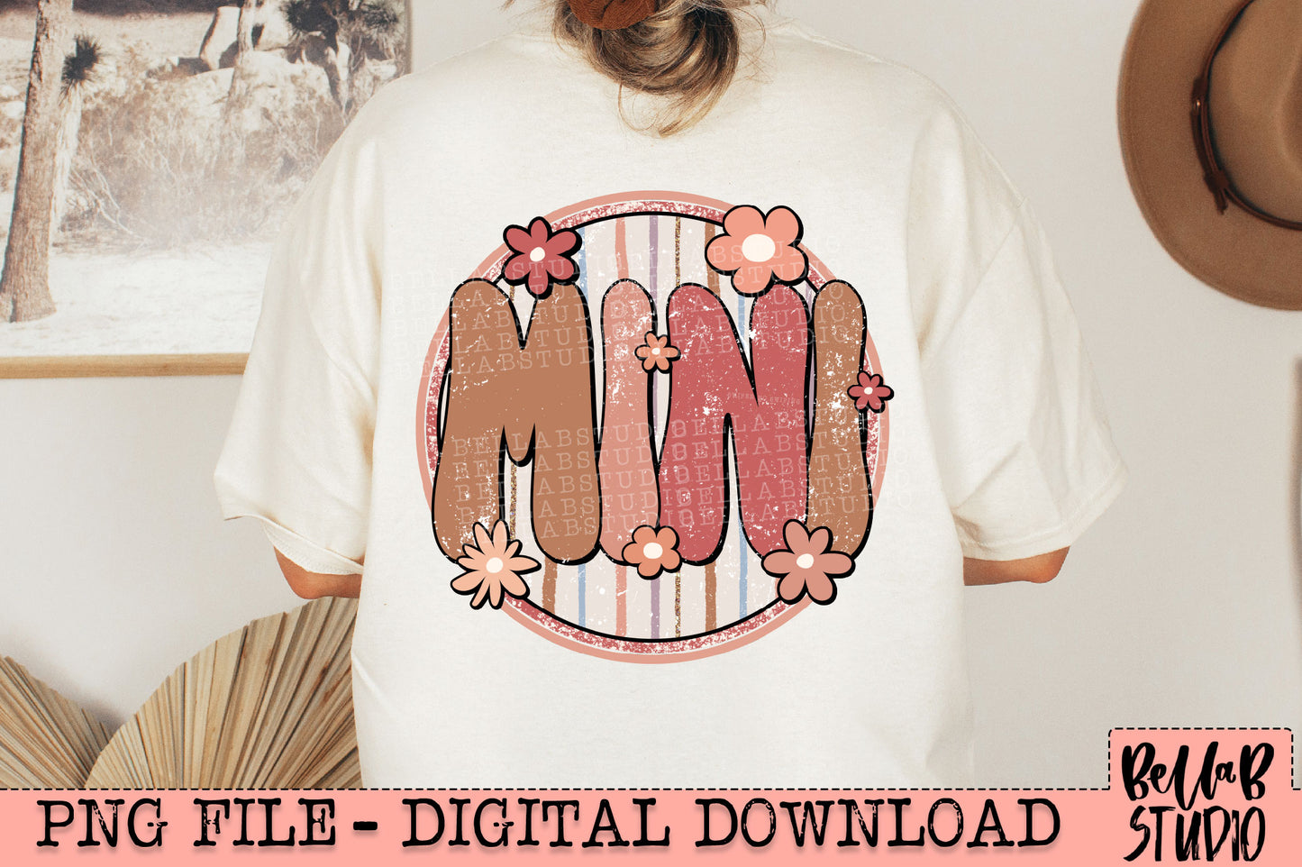 Striped Mini Retro Boho PNG Design
