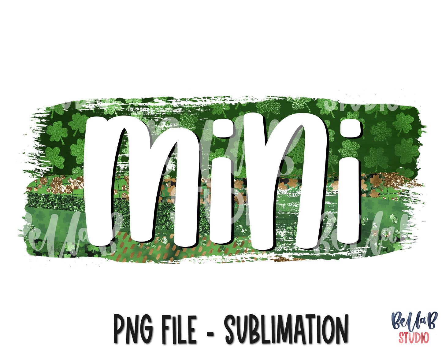 St Patricks Brushstrokes Mini Sublimation Design