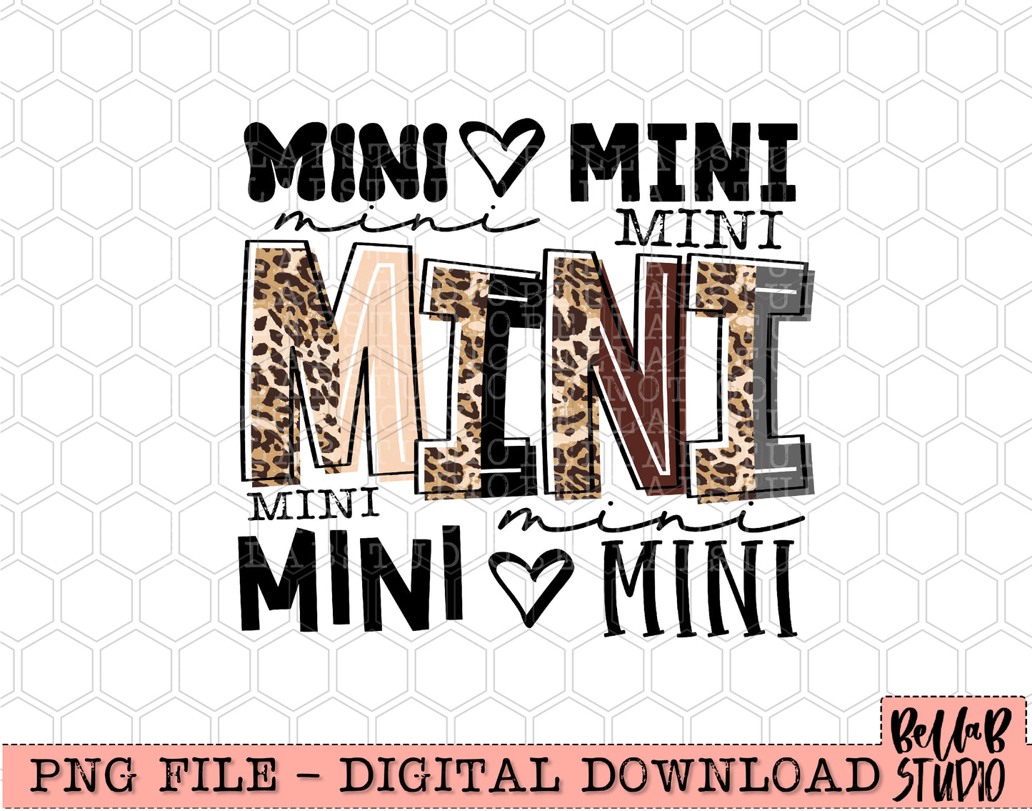 Mini Leopard Collage PNG Design