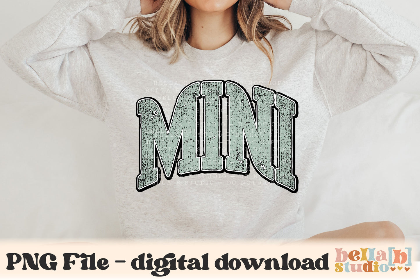 Distressed Curved Mini PNG Sublimation Design