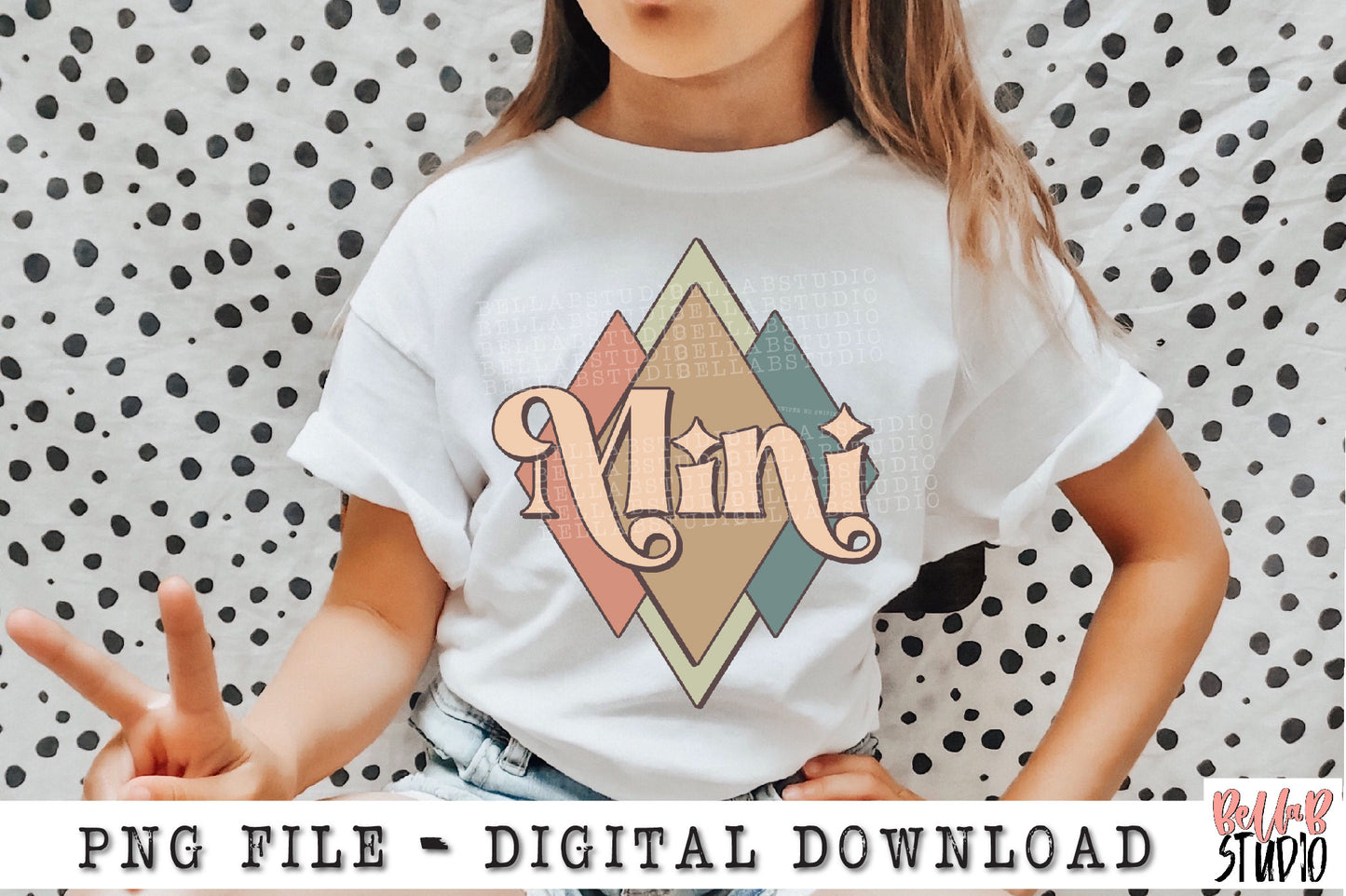 Mini Retro Diamonds PNG Sublimation Design