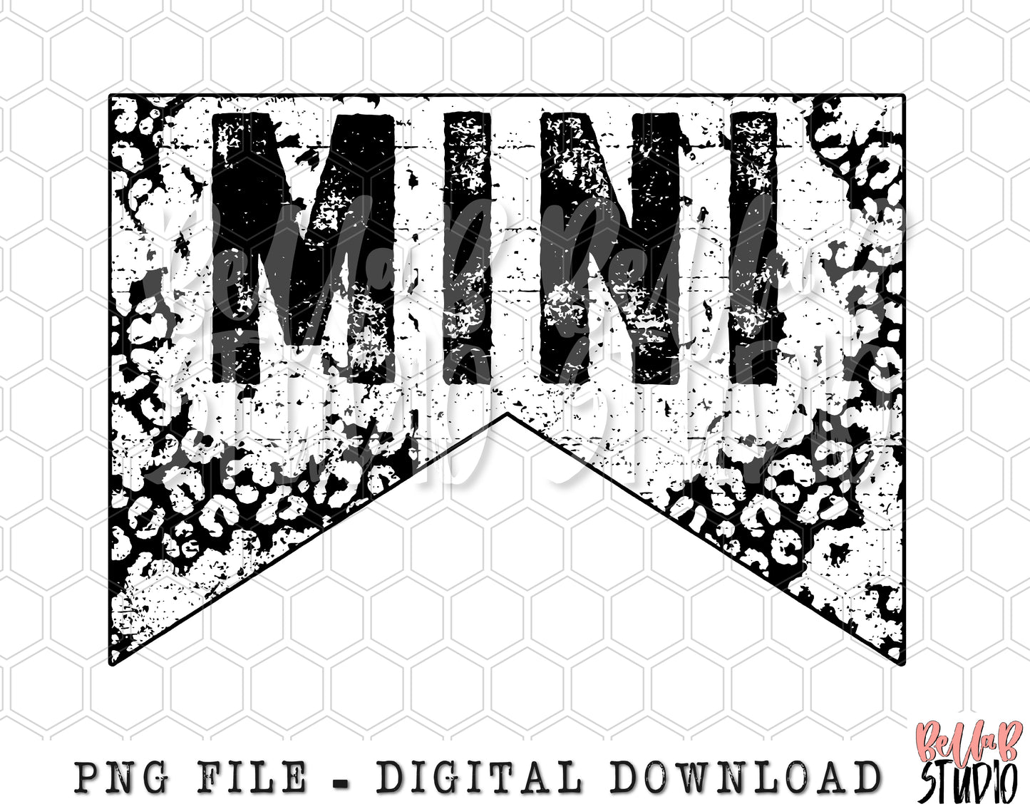 Mini Distressed Leopard PNG Sublimation Design