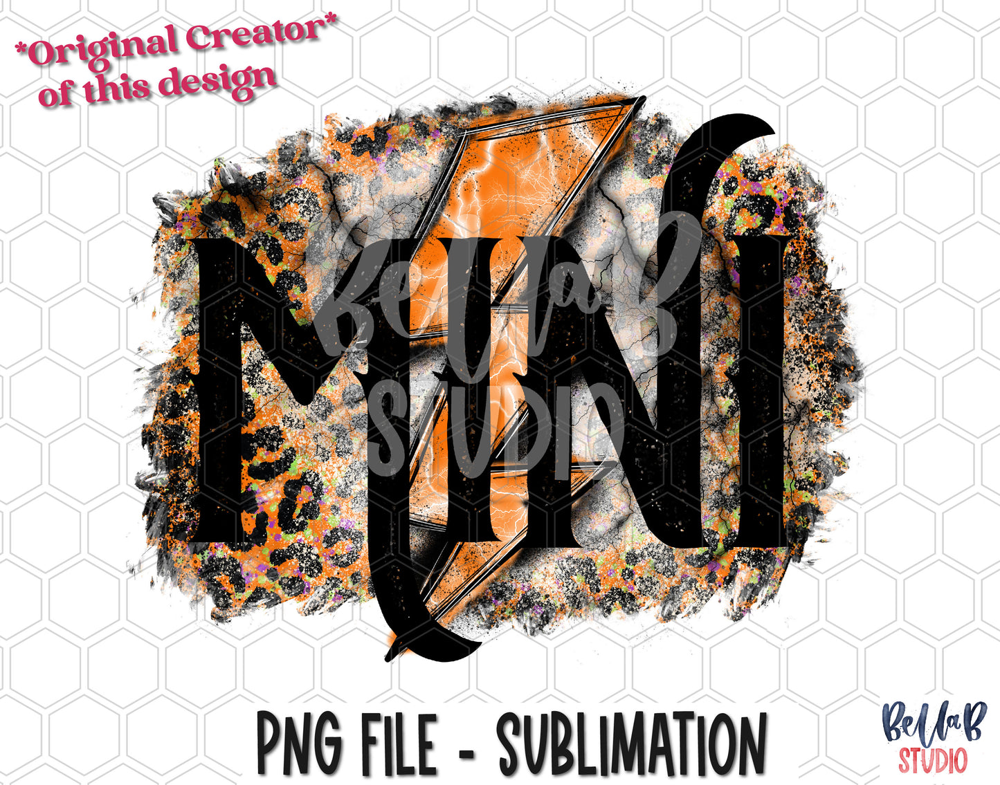 Lightning Bolt Mini Sublimation Design