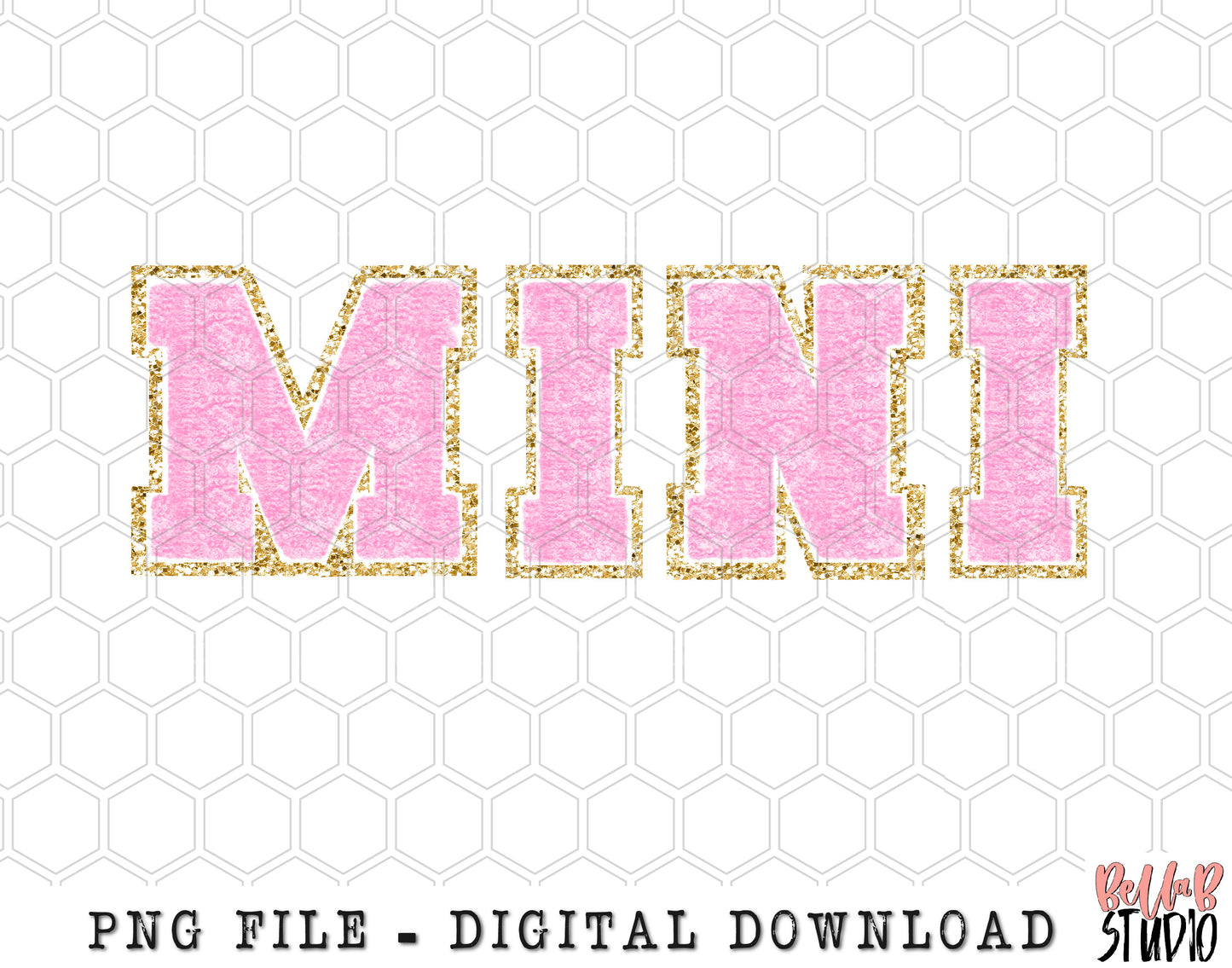 Pink Chenille MINI PNG Sublimation Design