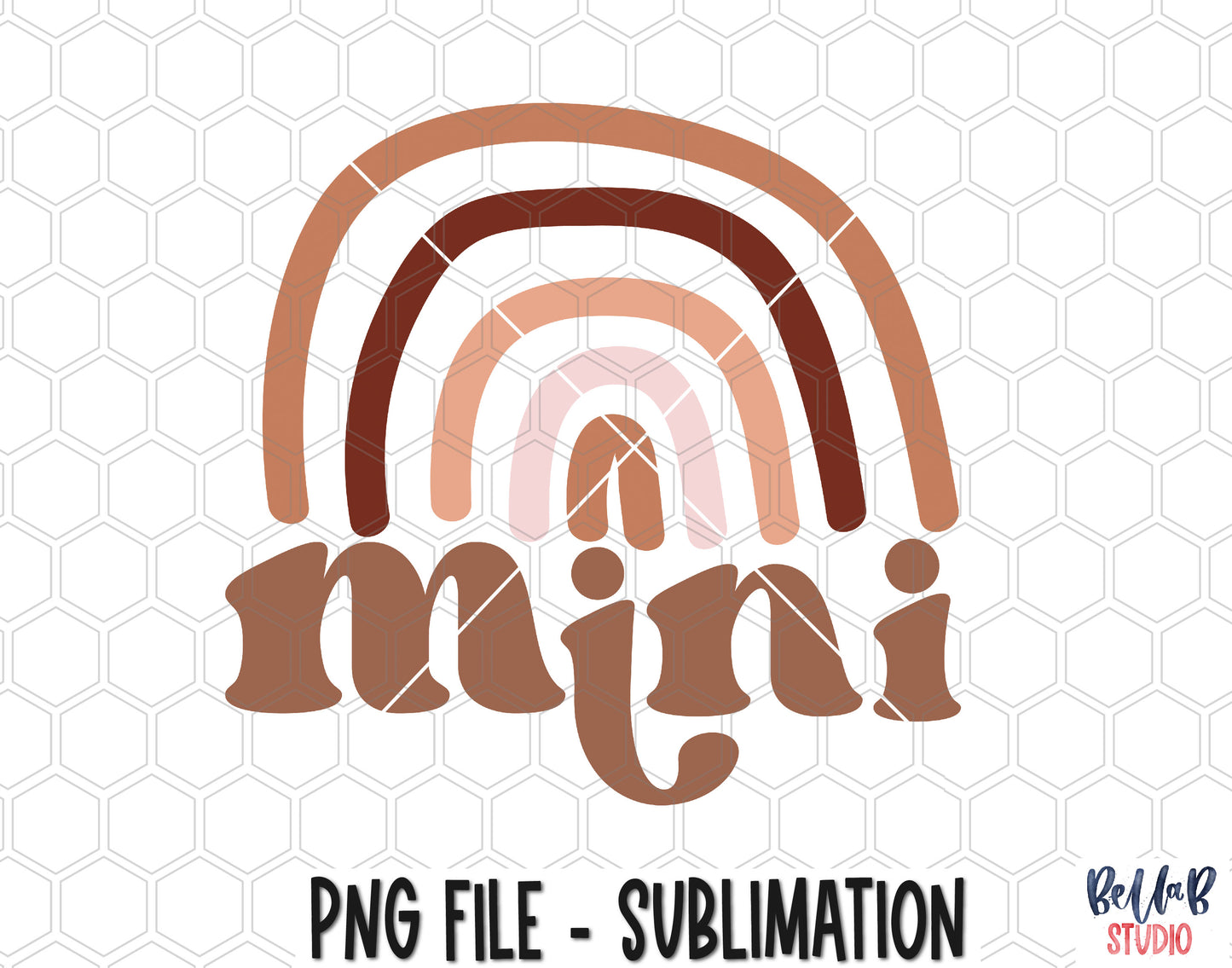 Mini Boho Rainbow Sublimation Design