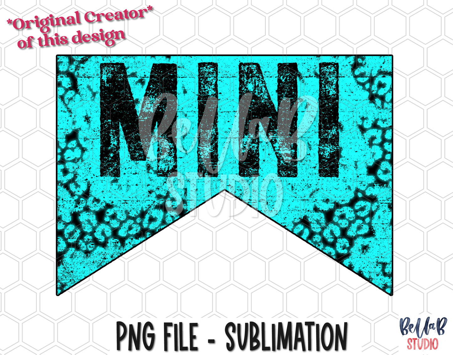 Turquoise Leopard Mini Sublimation Design