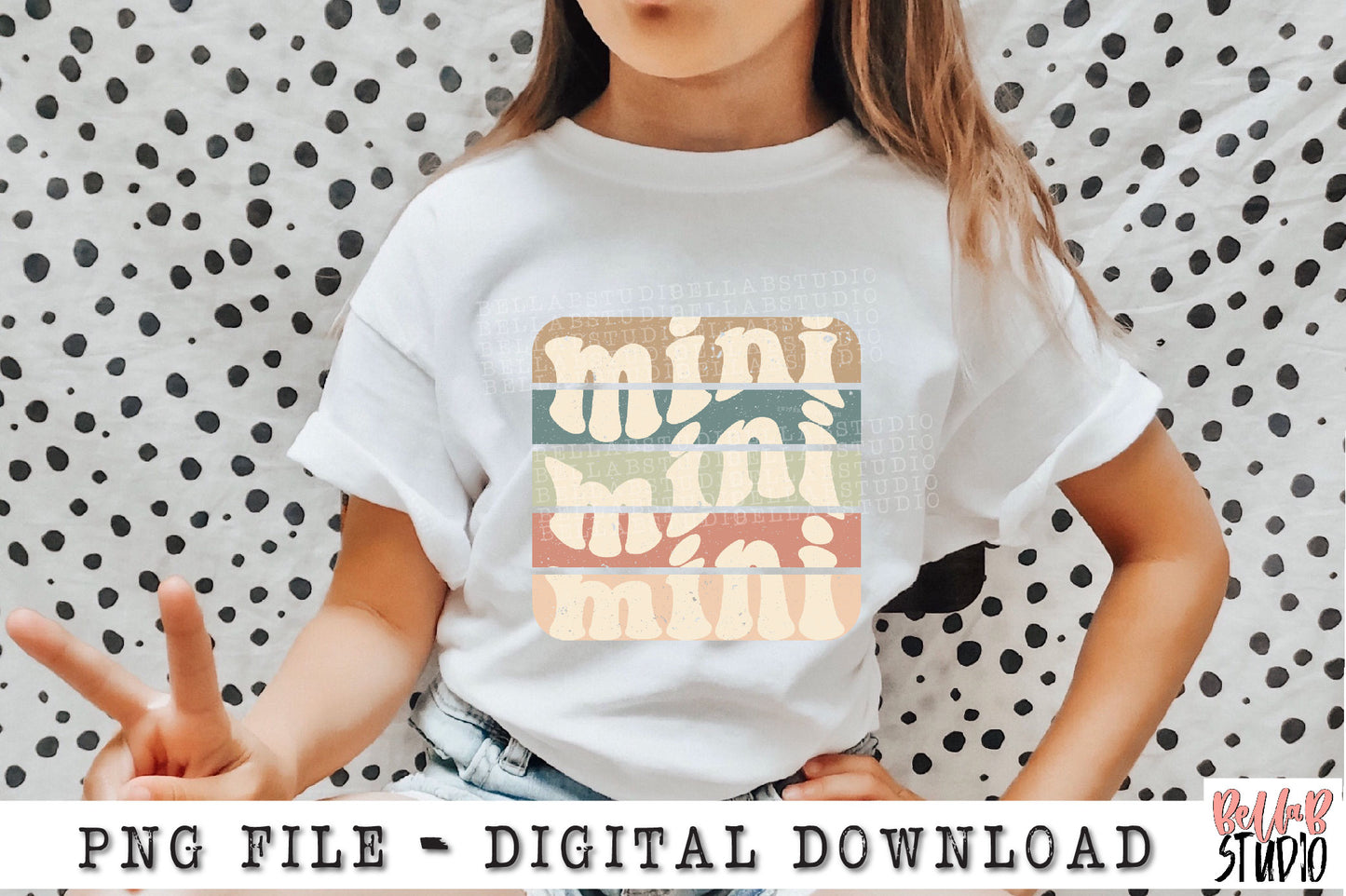 Mini Wavy Retro PNG Sublimation Design