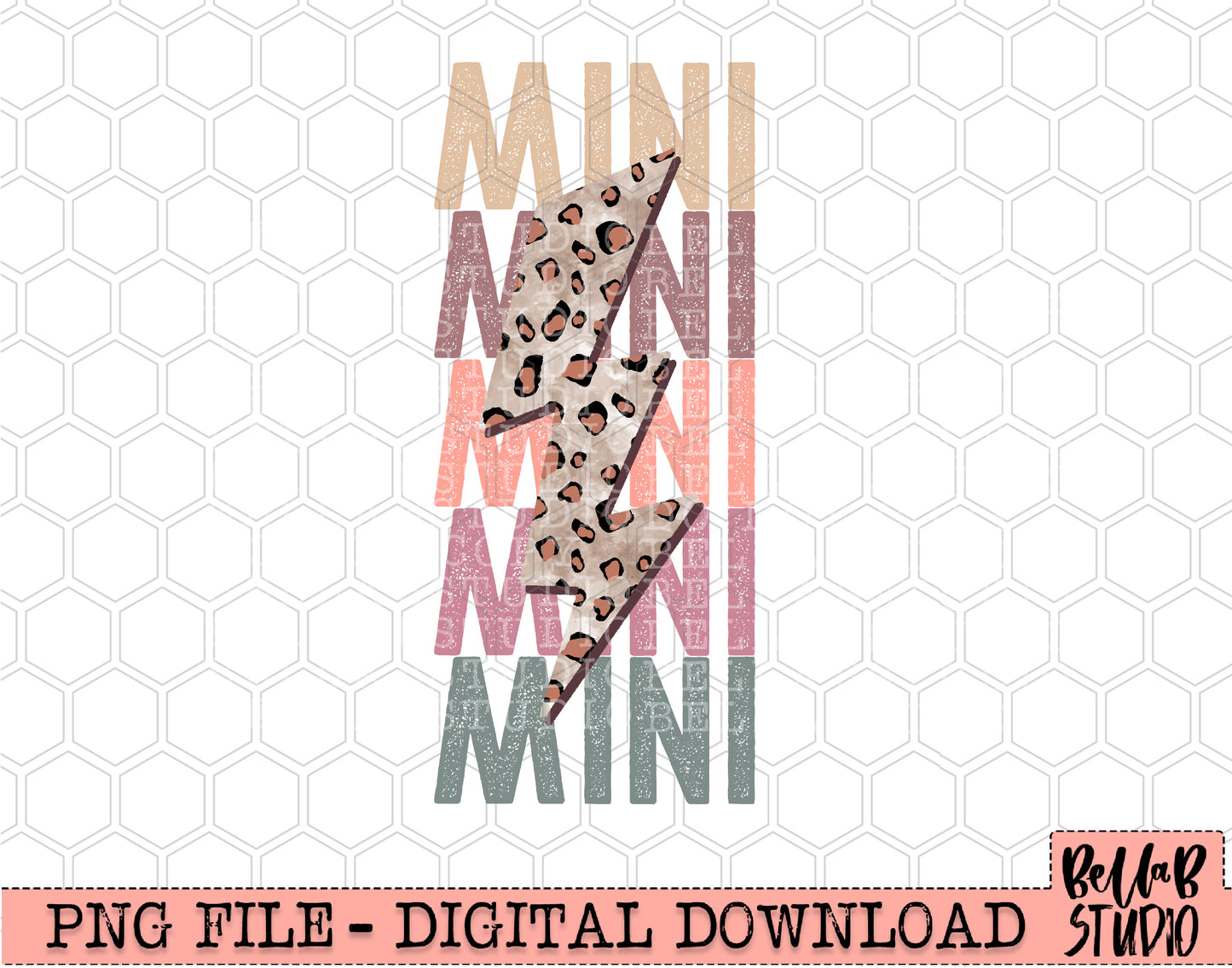 Spring Leopard Bolt Mini PNG Sublimation Design