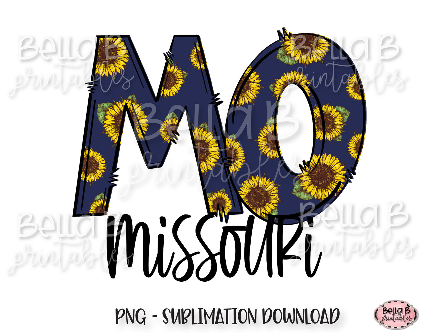 Sunflower Missouri State Sublimation Design