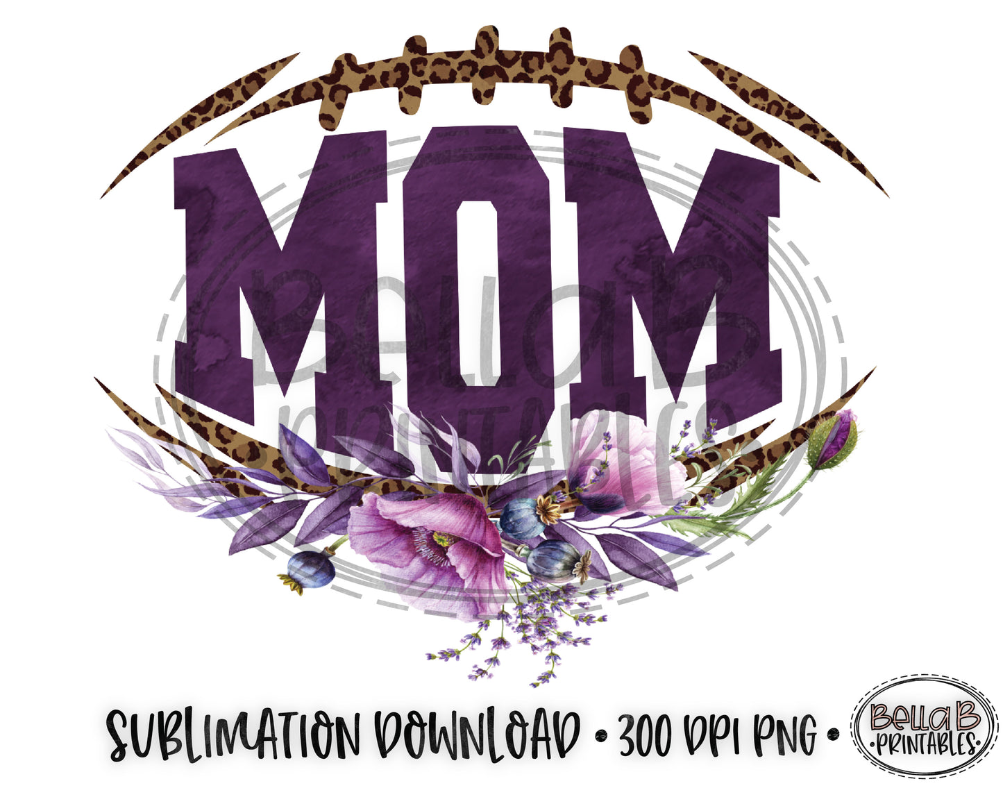 Football Mom Sublimation Design