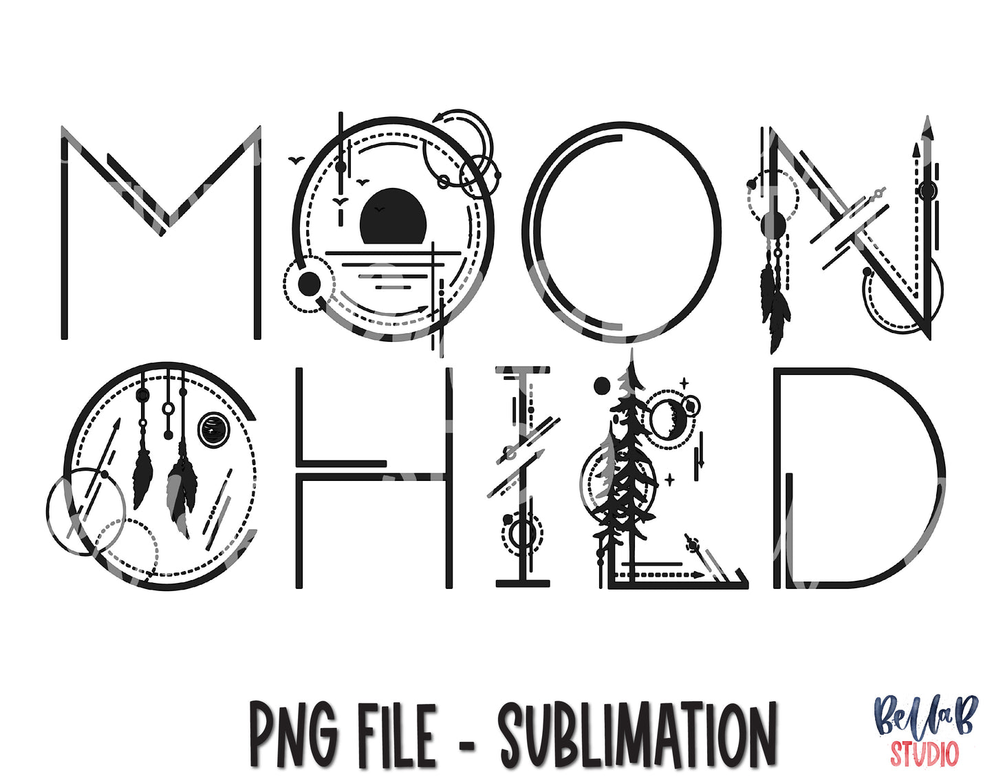 Moon Child Sublimation Design