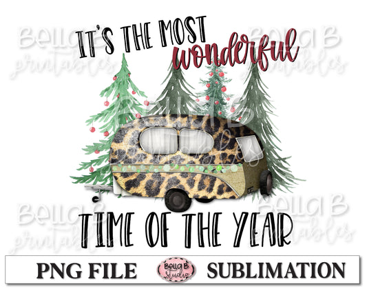 Christmas Camper Sublimation Design