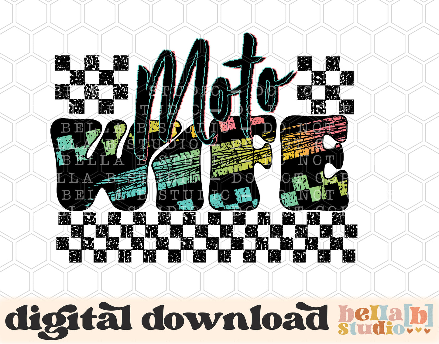 Moto Wife PNG Digital Design