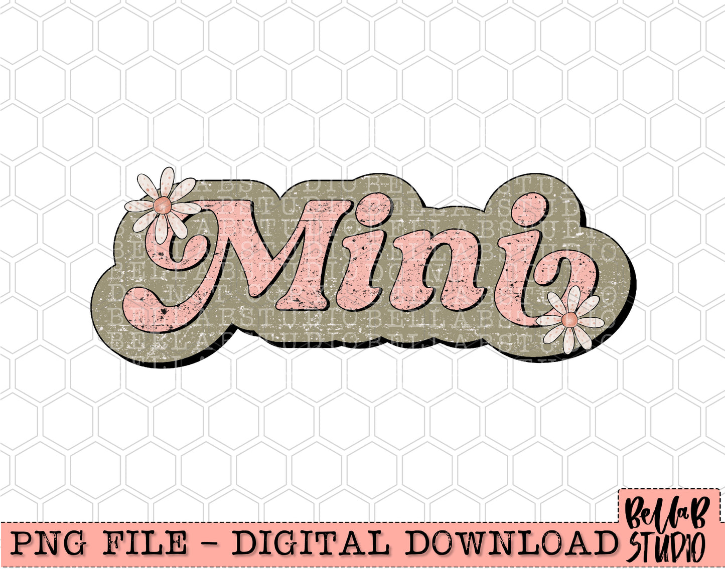 Neutral Floral Mini PNG Sublimation Design