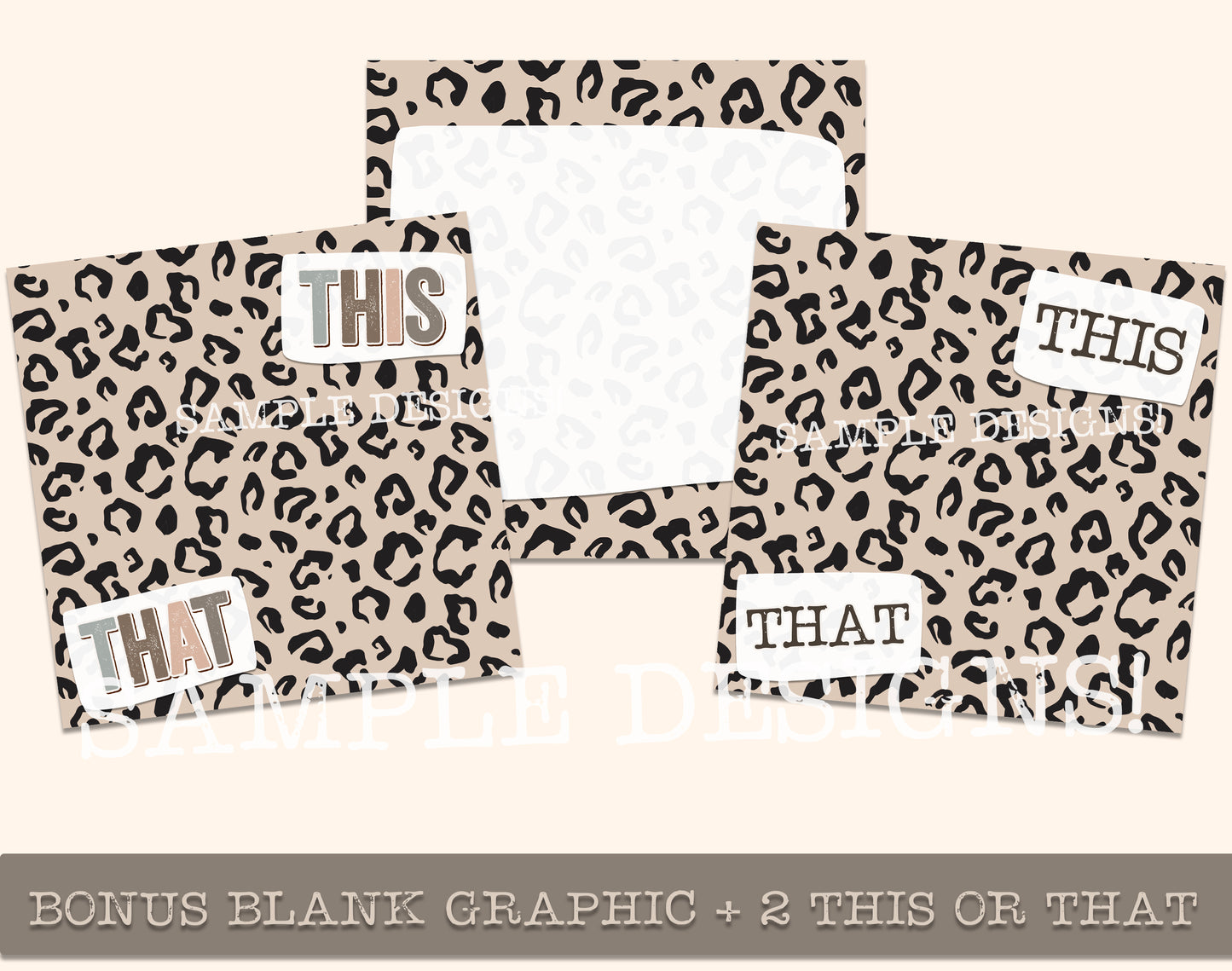 Custom Logo or Design - Neutral Leopard Theme