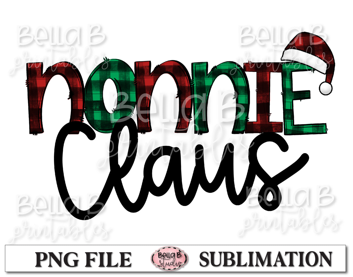Nonnie Claus Sublimation Design