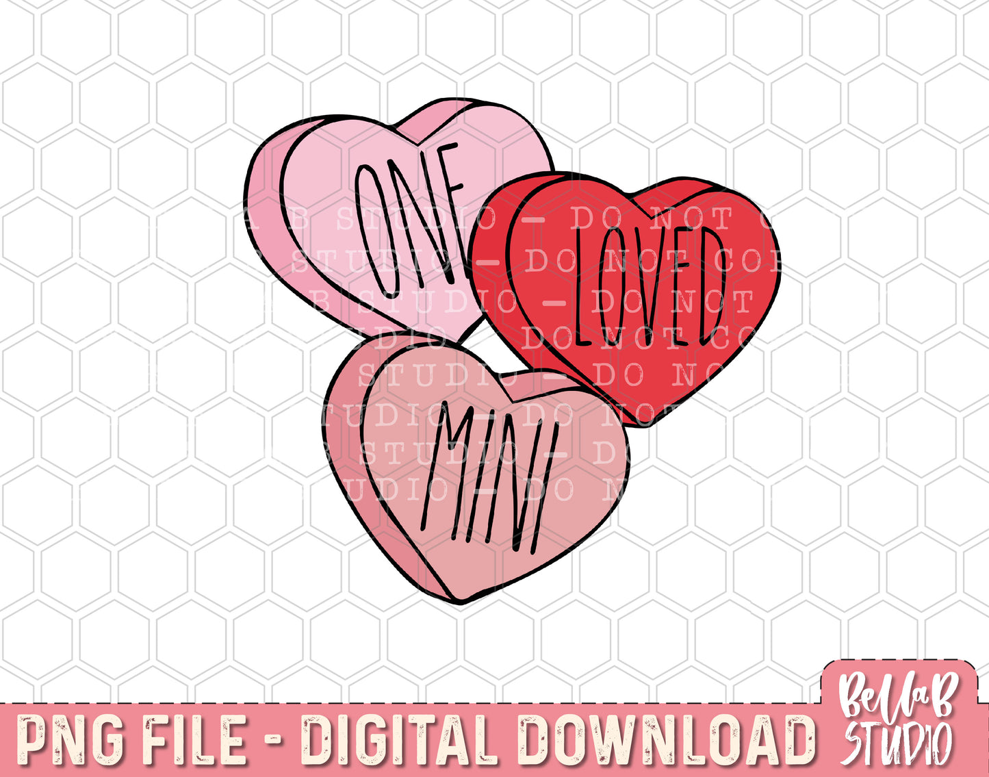 One Loved Mini Hearts Sublimation Design