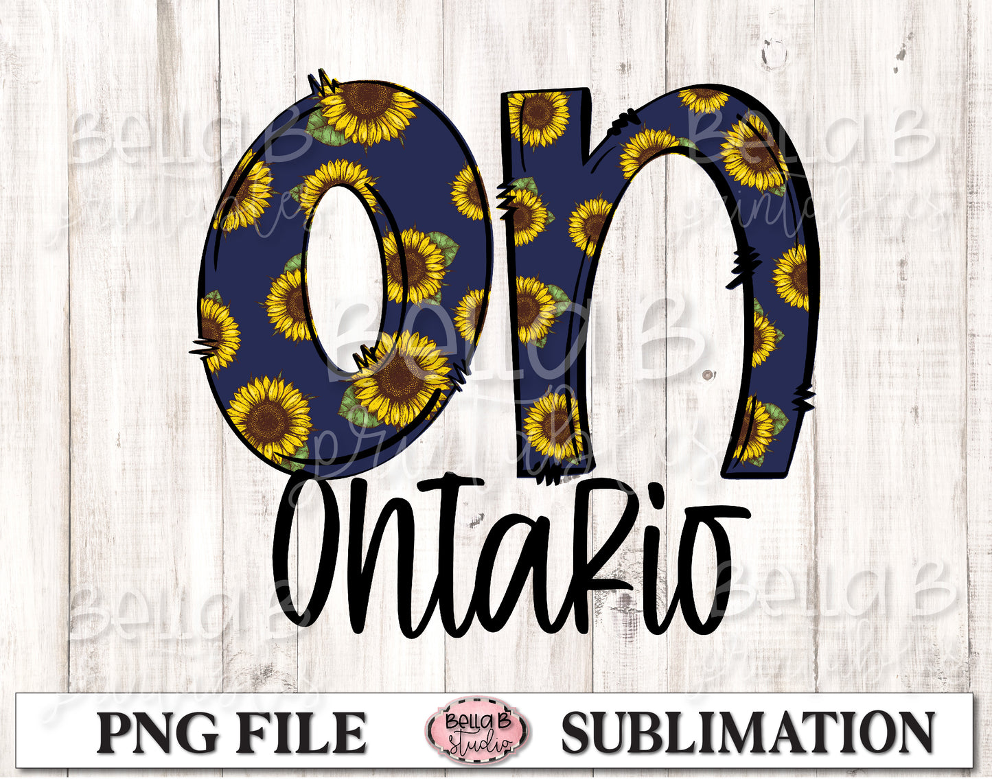 Ontario Sunflower Sublimation Design