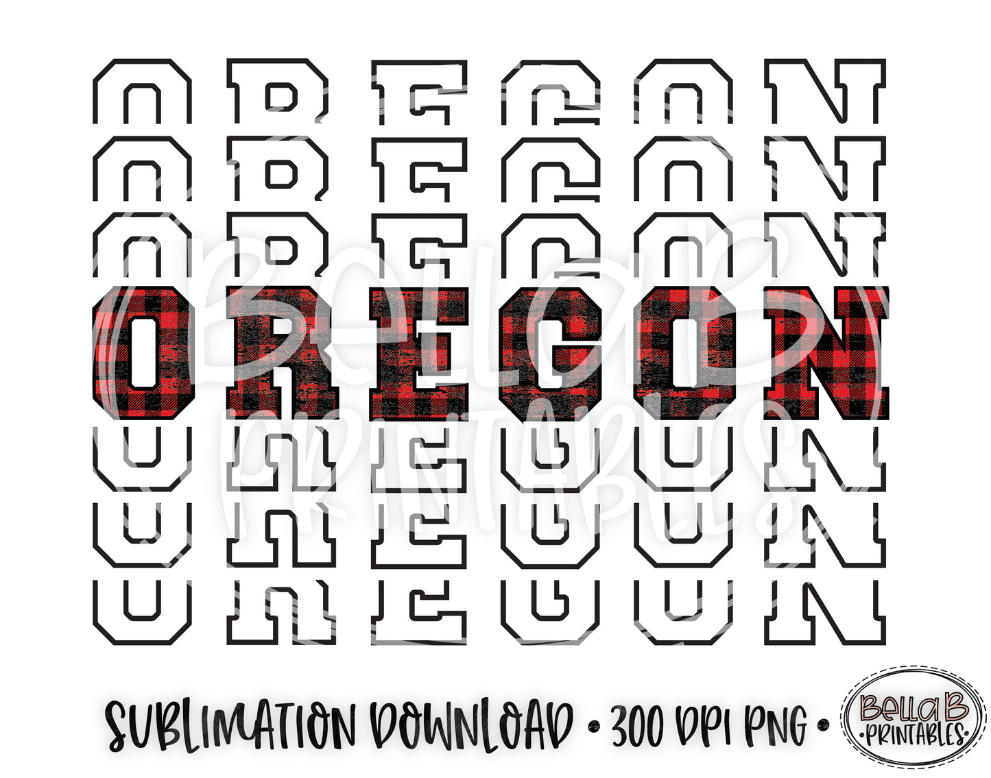 Oregon State Sublimation Design, Mirrored State Design