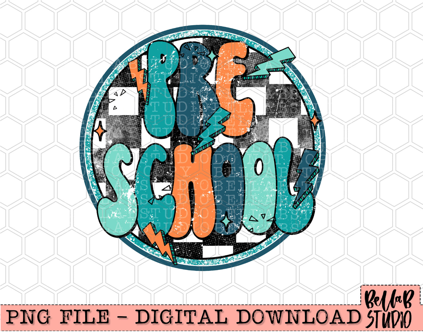 Retro Bolts PreSchool PNG Design