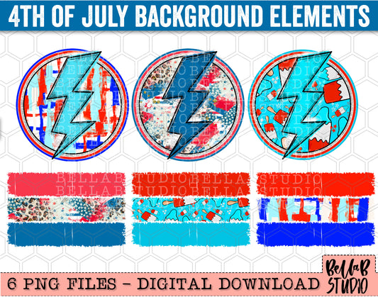 Patriotic 4th Of July Sublimation Background Bundle