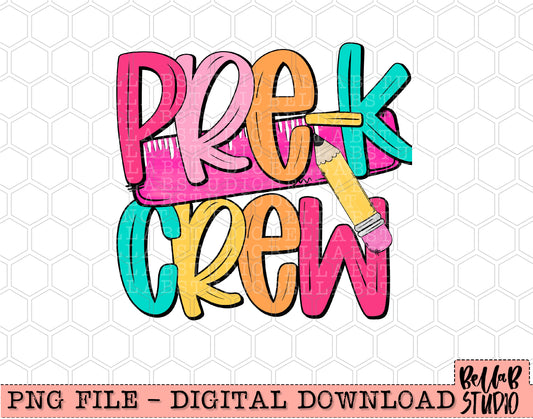 Pre-K Crew PNG Design