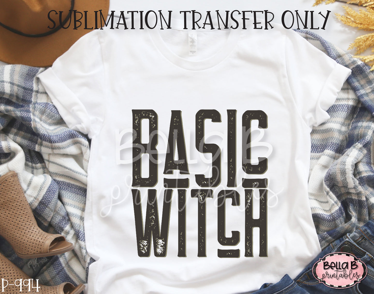 Basic Witch Sublimation Transfer, Ready To Press