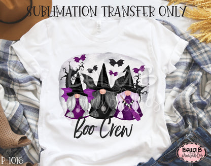 Halloween Gnomes - Boo Crew Sublimation Transfer, Ready To Press
