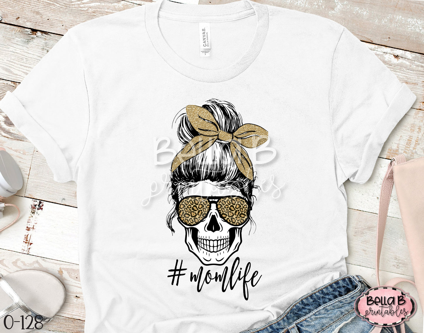 Mom Life Skull Leopard Sublimation Transfer - Ready To Press