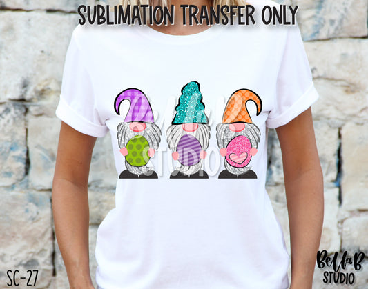 Easter Gnomes Sublimation Transfer-Ready To Press