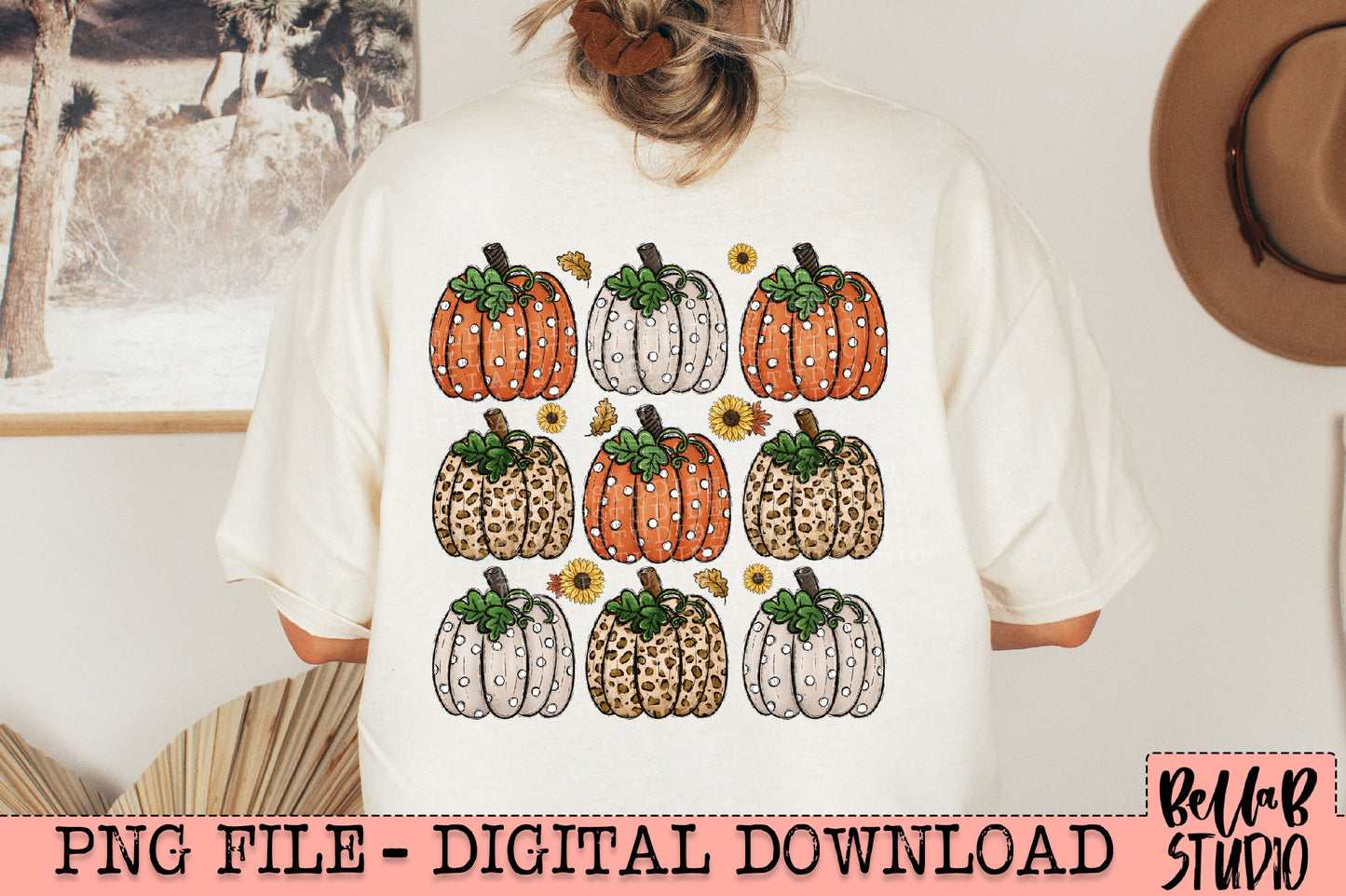 9 Pumpkin Collage PNG Design