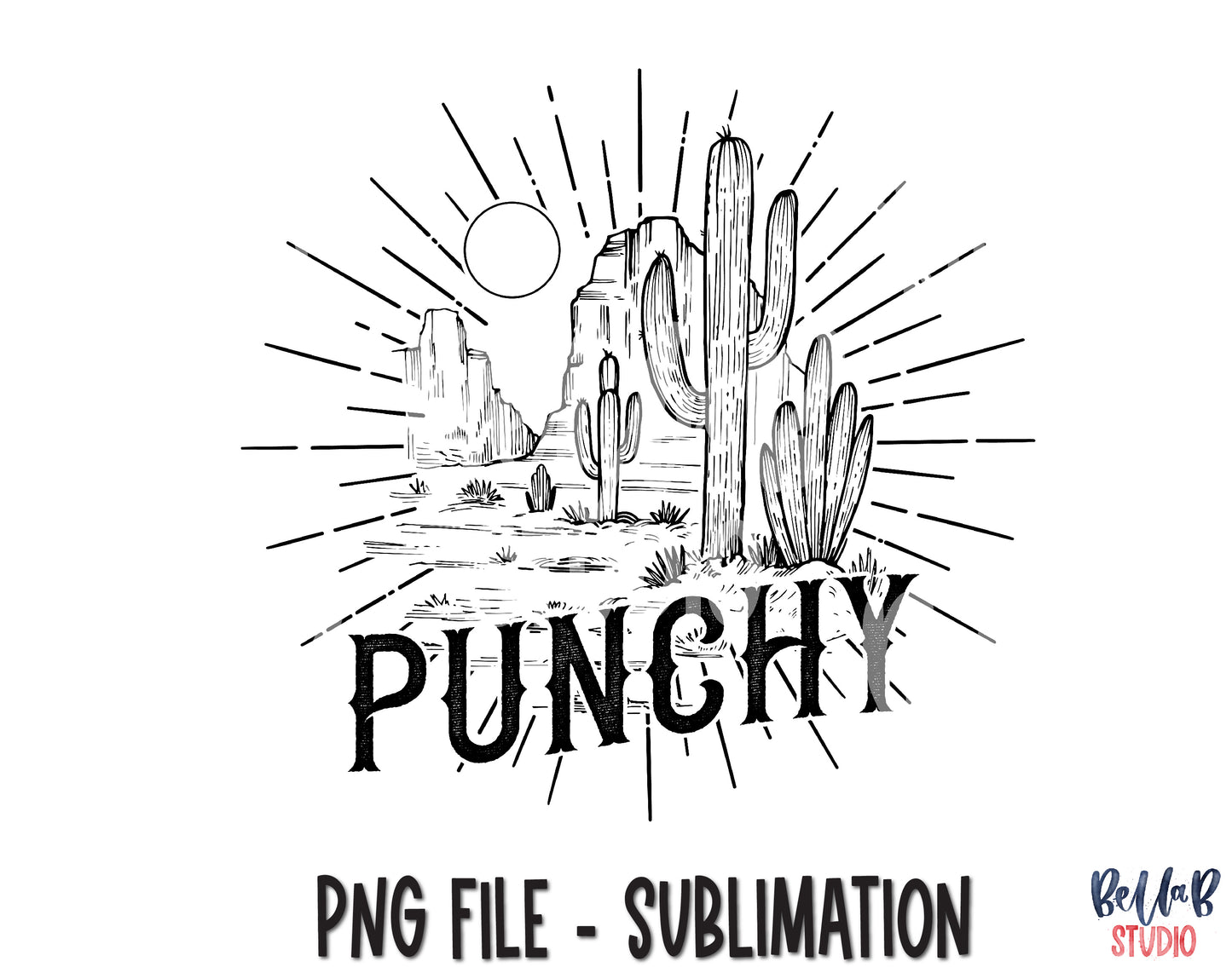 Punchy Desert Sublimation Design