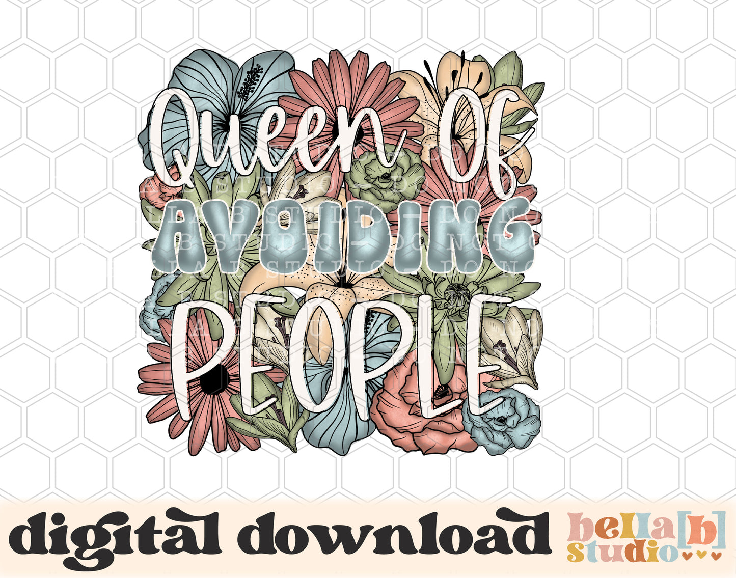 Queen Of Avoiding People PNG Design