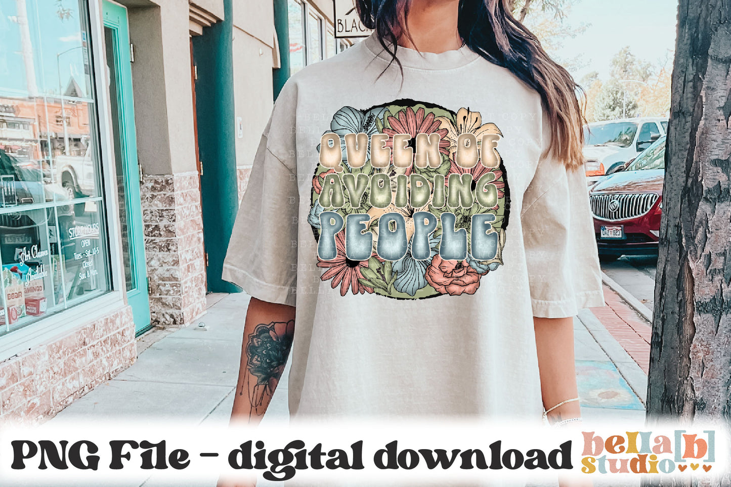 Queen Of Avoiding People PNG Design