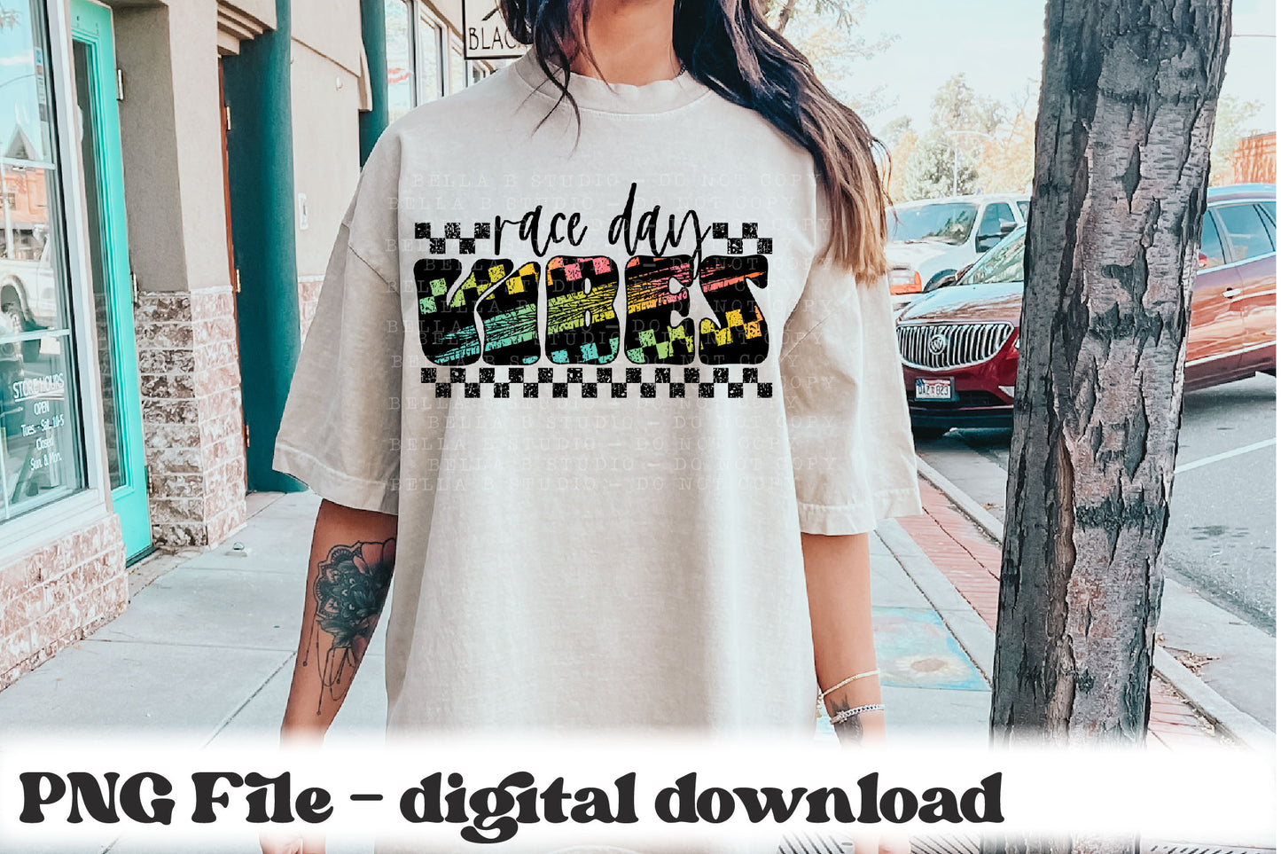 Race Day Vibes PNG Digital Design