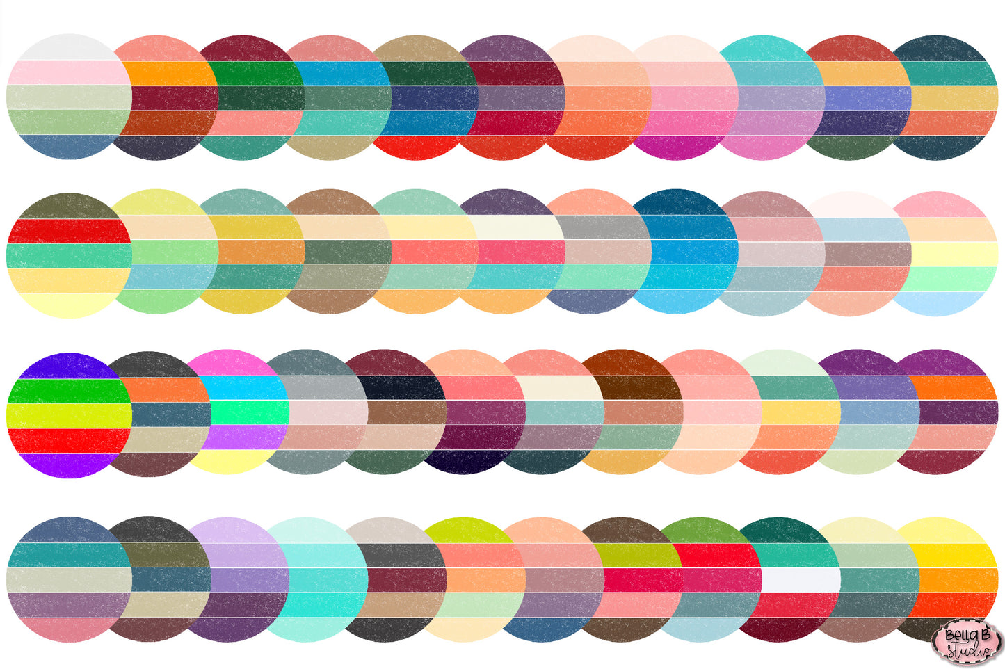 Retro Circle Sublimation Background Bundle, Backsplash