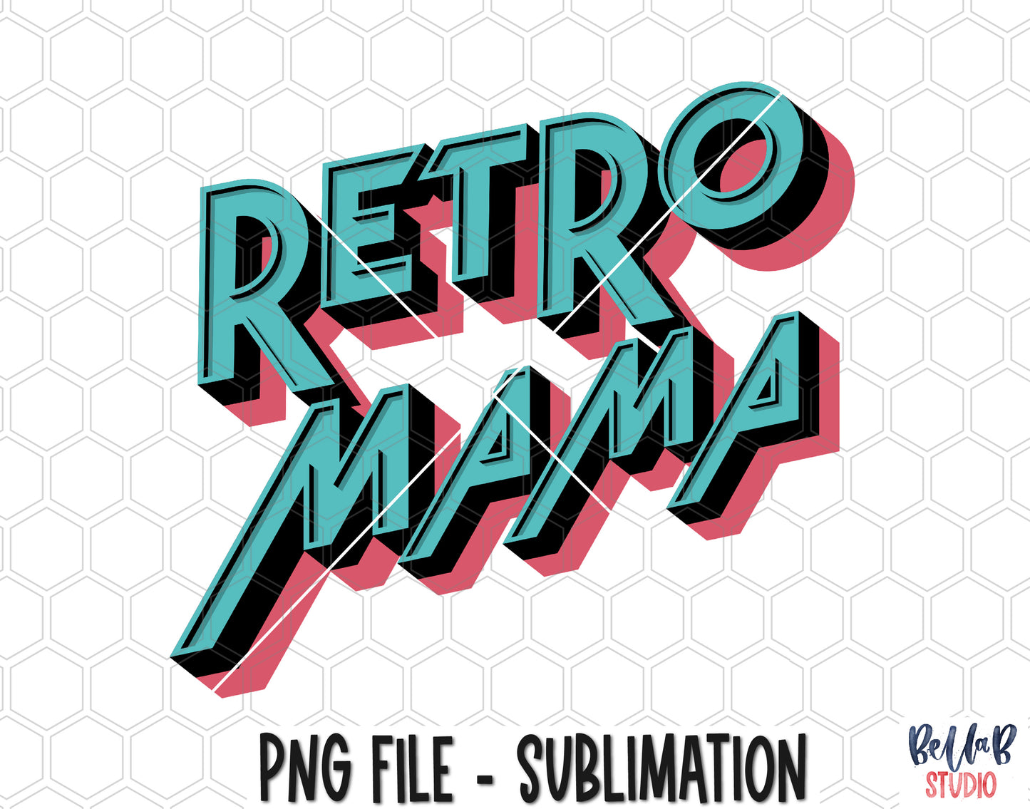 Retro Mama Sublimation Design