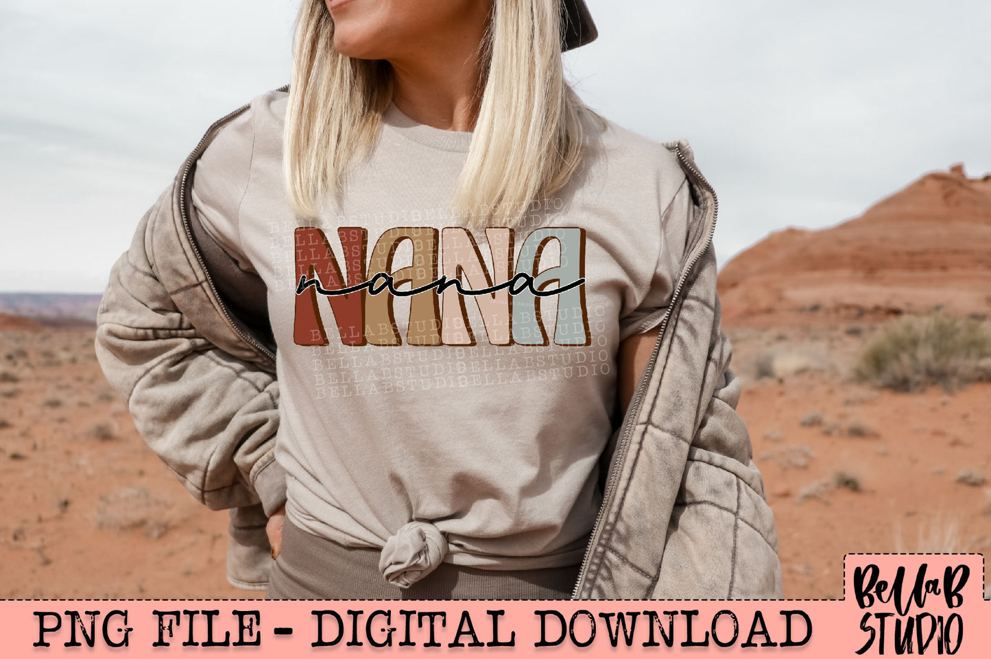 Neutral Retro Nana Sublimation Design