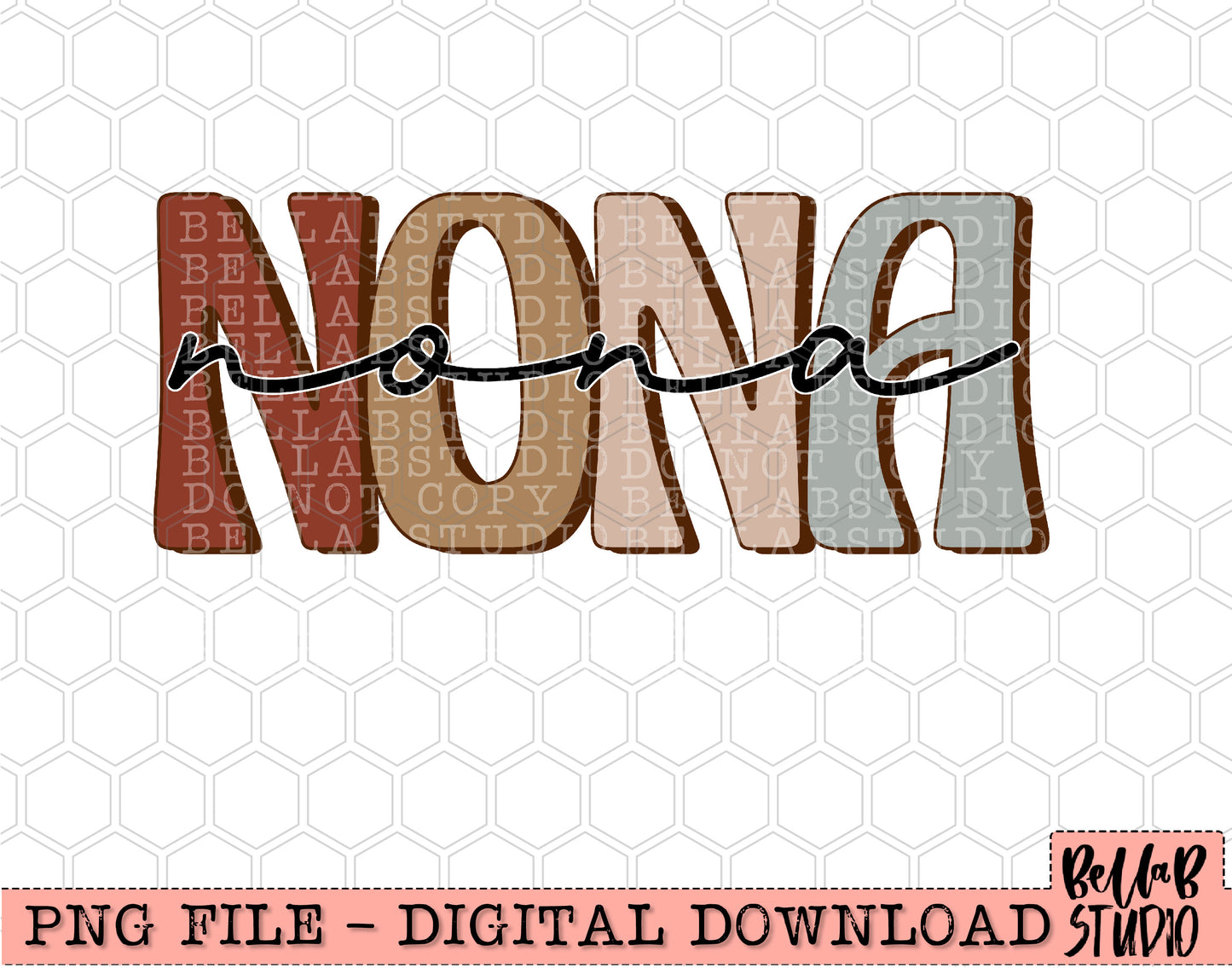 Neutral Retro Nona Sublimation Design