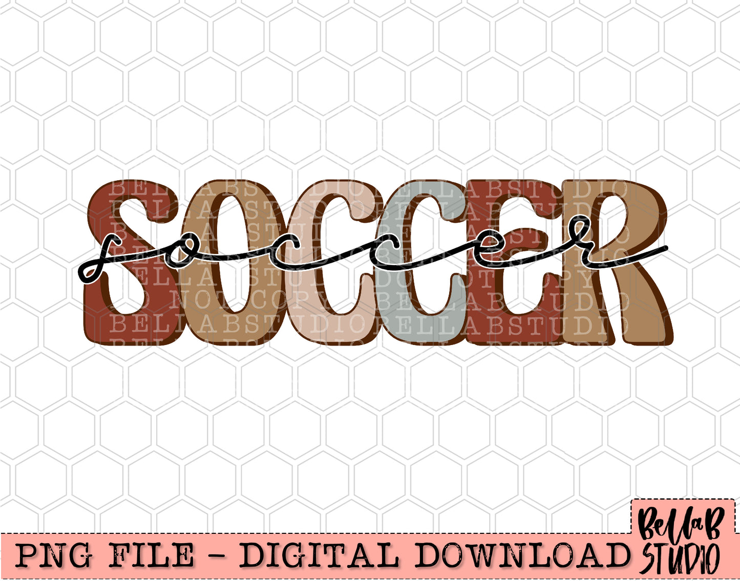 Neutral Retro SOCCER Sublimation Design
