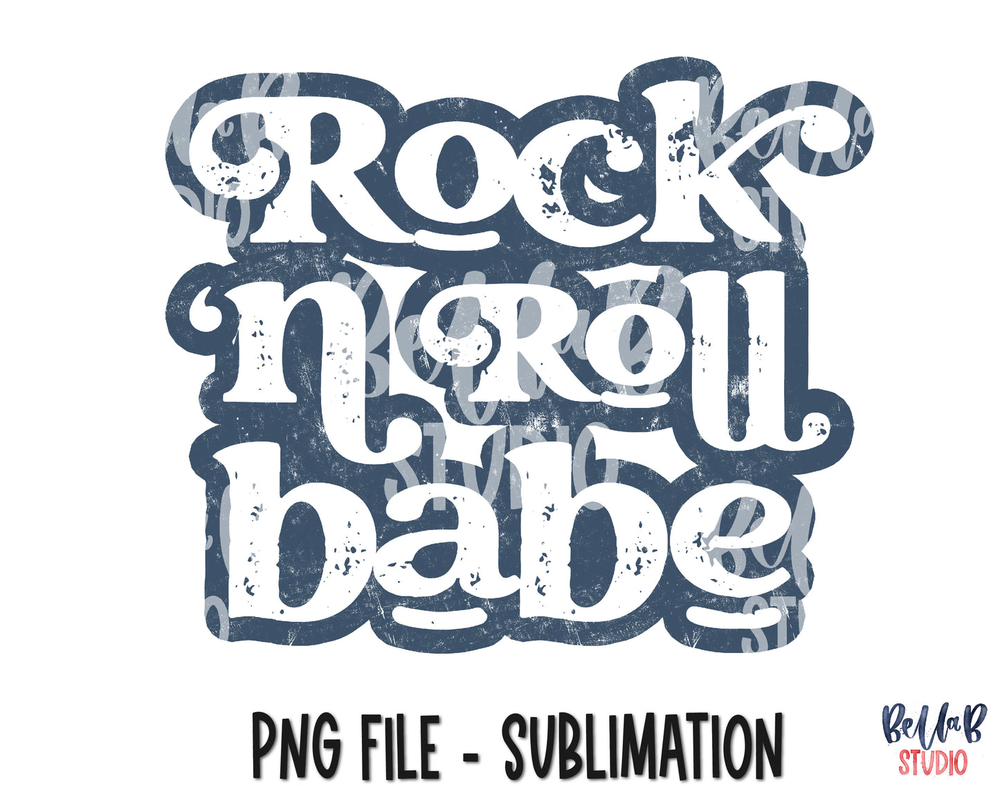 Rock N Roll Babe Sublimation Design