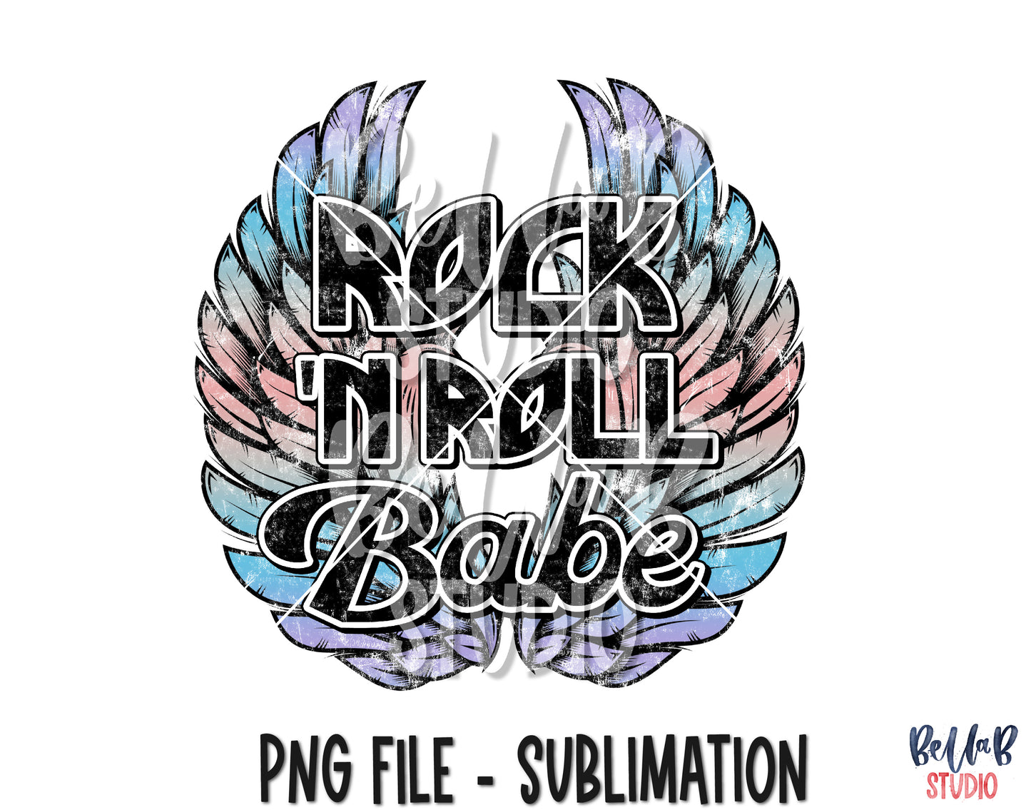 Rock N Roll Babe Sublimation Design