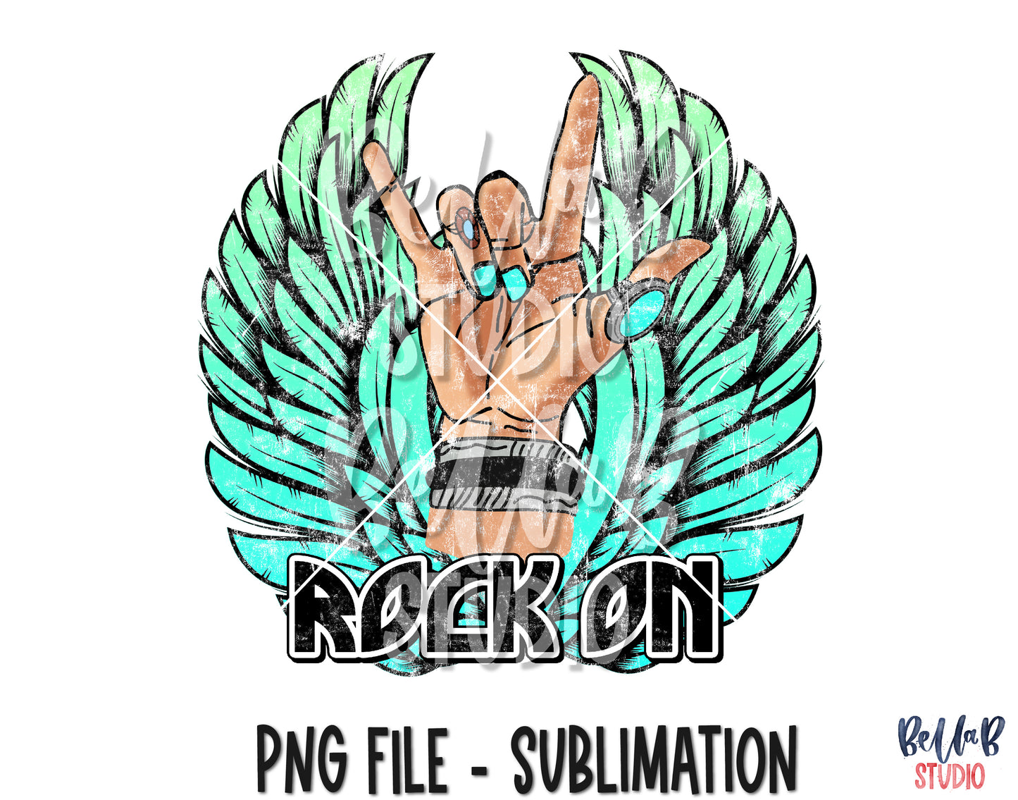 Rock On Sublimation Design