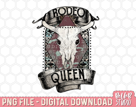 Rodeo Queen Vintage Western PNG Sublimation Design