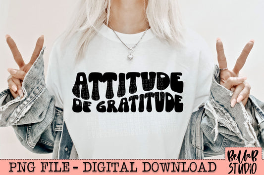 Attitude Of Gratitude PNG Design