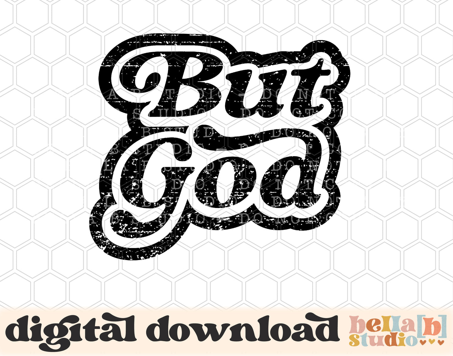 But God PNG Design